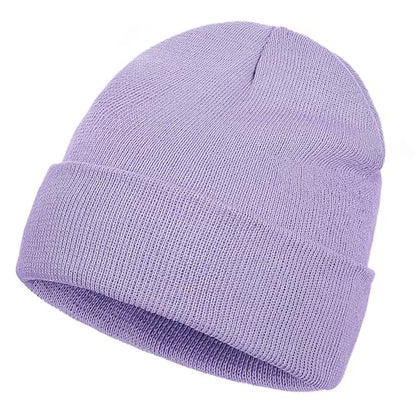 Pistha Beanie for Men Women-Knit Beanie Hats Skull Cap Winter Warm Hat - color: Purple