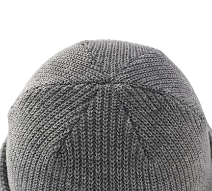 Connectyle Classic Double Layer Knit Beanie Hat Warm Thick Acrylic Winter Hats Daily Cuffed Beanies Watch Hat for Men Women - color: Light Gray