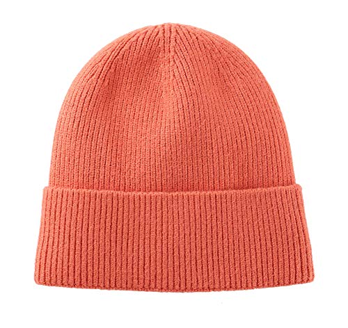 Connectyle Kids Beanie Hat Warm Winter Hats for Boys Girls Fleece Lined Knit Kids Hat for Ages 1-5 - color: Brite Orange