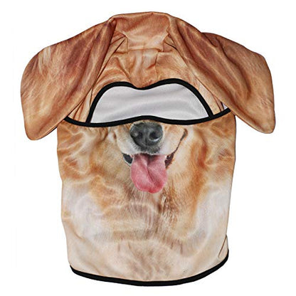 WTACTFUL 3D Animal Ears Balaclava, Breathable Face Mask for Halloween - color: Golden Retriever Mss-01