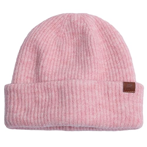 Large Slouchy Winter Hat for Cold Weather, Warm Loose Slouch and Cuffed Beanie Hats for Women Men - color: Pink
