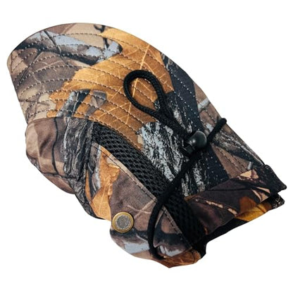 Packable and Adjustable Mesh Boonie Sun Hat with Neck Flap - color: Oak Leaf Hardwoods Camo