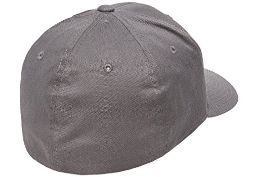 Flexfit/Yupoong Men's Cotton Twill Fitted Cap - color: Gray, size: 6 3/4-7 1/4