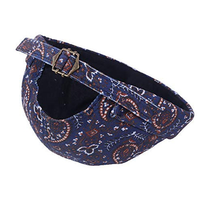Mens Printed Docker Cap Hats Beanie Sailor Cap Hat Rolled Cuff Retro Brimless Hat - color: Black+caramel+khaki+navy