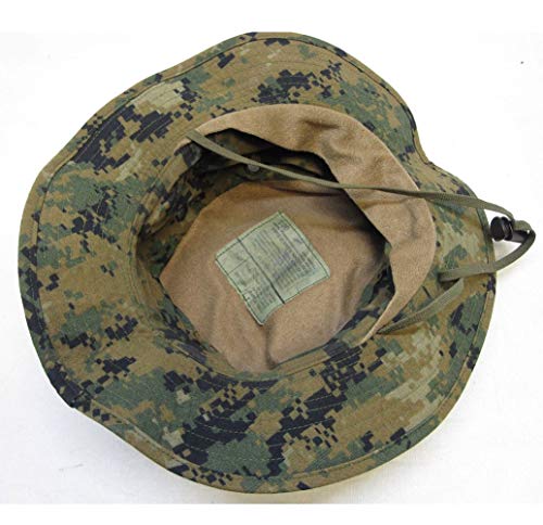 Government Jungle Woodland Digital USMC Embroidered Insignia Boonie Hat - size: Large