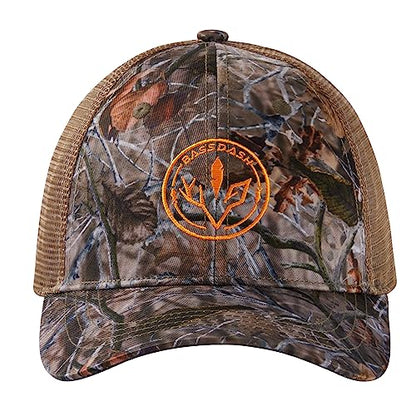 BASSDASH Altimate Fishing Hat Mesh Back for Men Women Adjustable Baseball Trucker Cap - color: Autumn Forest