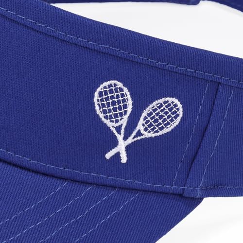 WILLPORT Kids Adjustable Cotton Visor Sun Hat,6-12Y - color: Royal Blue