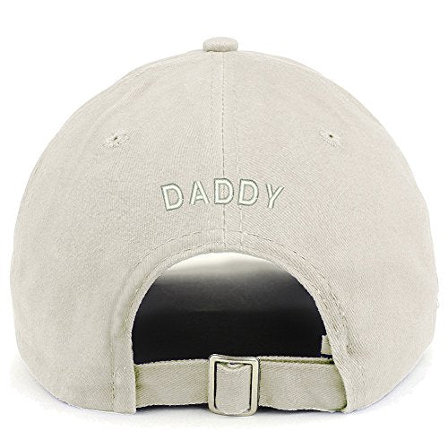Trendy Apparel Shop Daddy (Back) Embroidered 100% Cotton Dad Hat - color: Stone