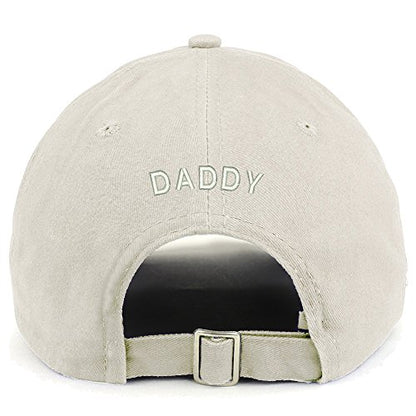 Trendy Apparel Shop Daddy (Back) Embroidered 100% Cotton Dad Hat - color: Stone