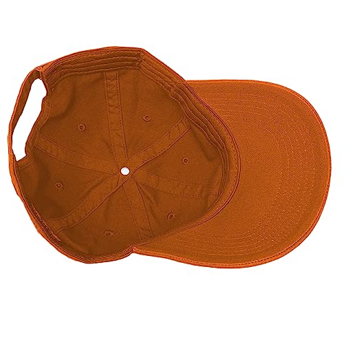 Glory Max 100% Cotton Baseball Cap Classic Plain Low Profile Golf Dad Hat Buckle Adjustable - color: Orange