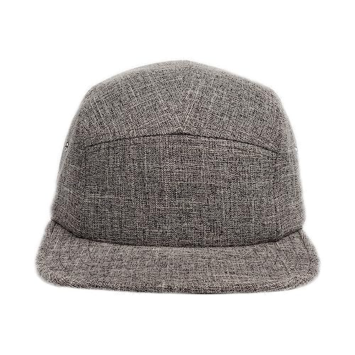 5 Panel Camper Hat | Multi-Color Unique Designs | Caps for Men & Women | Large or X-Large - color: Heather Charcoal, size: 7 1/4-7 3/8