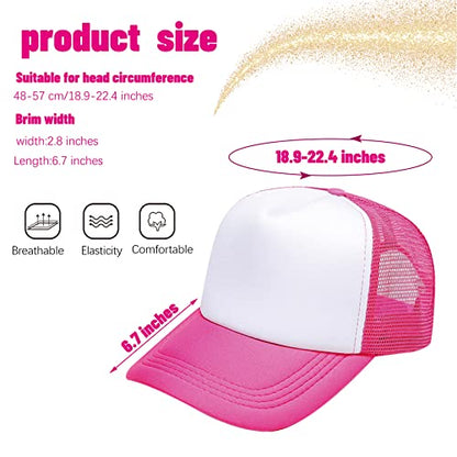 Ultrafun 6 Pack Kids Trucker Hat Boys Girls Baseball Hat - color: 6pack-yellow White