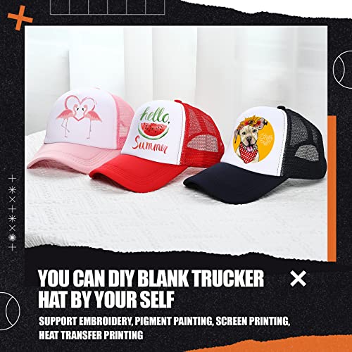 Tarpop 10 Pcs Sublimation Blank Trucker Hats Bulk - color: Multicolor