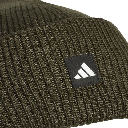adidas Men's Premium Cuff Fold Beanie - color: Night Cargo Green/Black