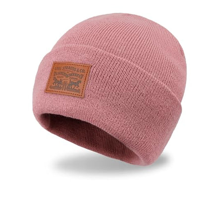 Levi's Mens All-Season Hero Beanie Soft Knit Cuffed Winter Hat, Warm & Comfortable Everyday Style - color: Pink