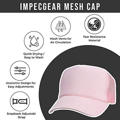 2 Packs Baseball Caps Blank Trucker Hats Summer Mesh Cap (2 FOR Price of 1) - color: Pink