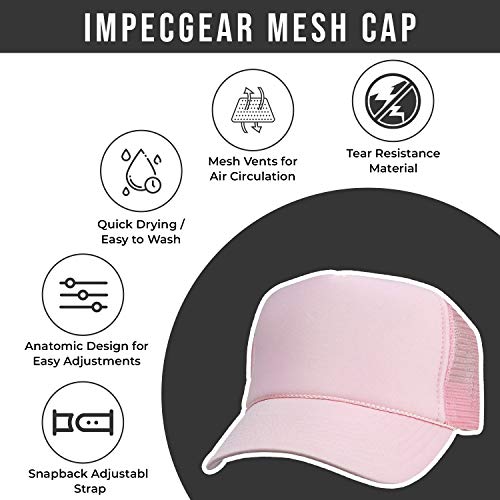 2 Packs Baseball Caps Blank Trucker Hats Summer Mesh Cap (2 FOR Price of 1) - color: Pink