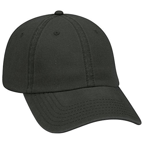 OTTO Garment Washed Pigment Dyed Cotton Twill 6 Panel Low Profile Dad Hat - color: Char. Gray