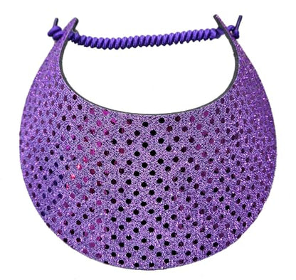 Lightweight Foam Visor Hat with Coil, Comfortable, No Headache, Made in USA - color: Purple