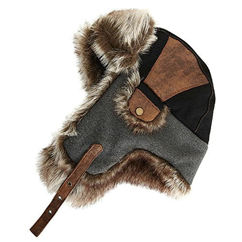 Comhats Winter Trapper Hat for Men with Ear Flaps, Cold Weather - color: 67191_black, size: XX-Large