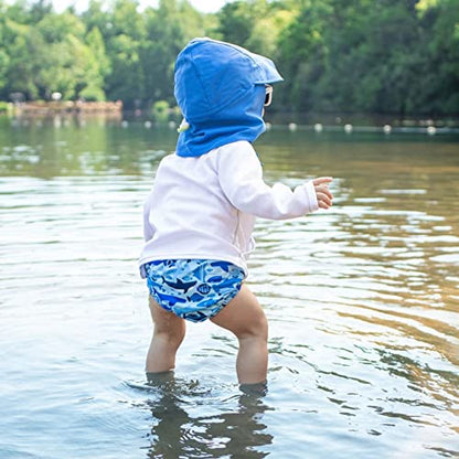Green Sprouts Unisex-Baby Flap Sun Protection Swim HatHat - color: Light Blue, size: 0-6 Months