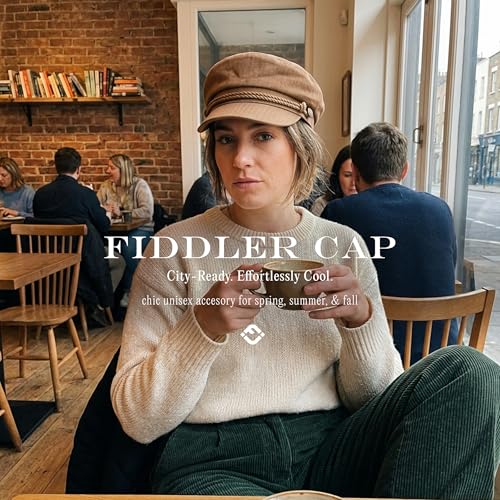 Funky Junque Greek Fisherman Newsboy Cap, Cotton Captains Bakerboy Hat - color: 2 Pack - Taupe & Wool - Black