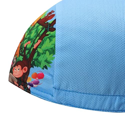 Funny Cycling Cap - Polyester Skull Cycling Hat-Under Helmet -Cartoon Cycling Helmet Liner Breathable&Sweat Uptake - color: Fuu-ee