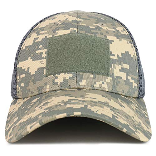 Armycrew Hook and Loop Patch Flex Fitting Tactical Air Mesh Back Cap - color: Acu, size: Large-X-Large