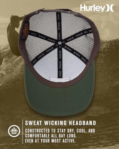 Hurley Mens Trucker Hat Fairway Mesh Quick-Dry Trucker Hat, Snapback - color: Twilight Marsh
