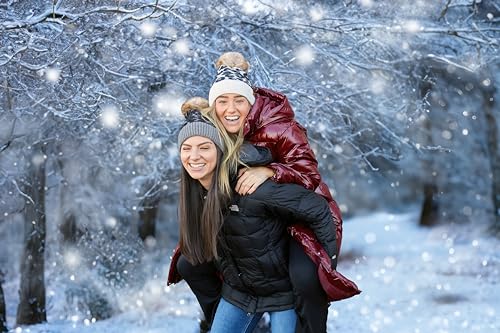 Funky Junque Women’s Pom Pom Beanie – Soft Knit Winter Hat for Women & Teens, Leopard & Zebra Fashion Animal Print Beanies - color: Leopard - Ivory