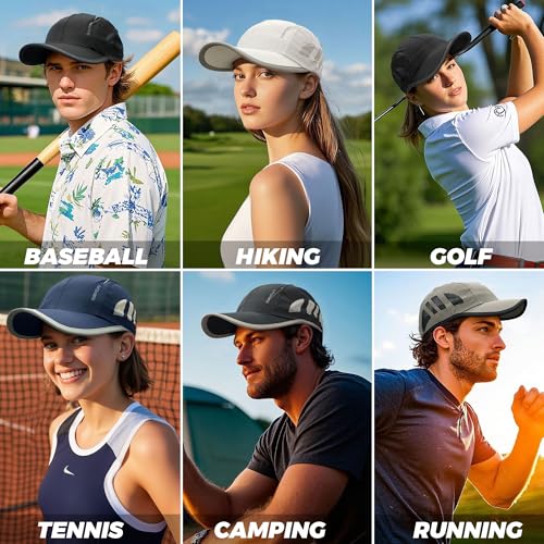 CLAPE Outdoor Sun Visor Hats Lightweight Waterproof Breathable Sports Hat UPF50+ Ultra Thin Cooling Baseball Hats - color: Yd04-navy Blue