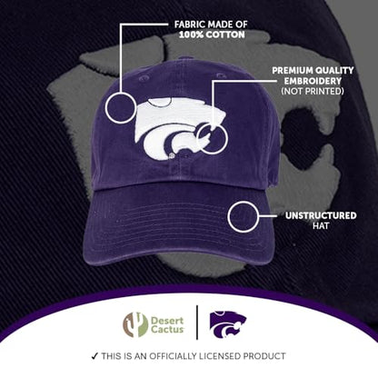 Desert Cactus University of Hawaii Embroidered Baseball Hat Cap - color: Purple