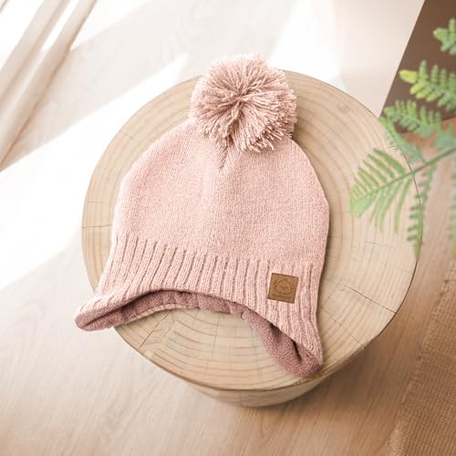 KeaBabies Baby Beanies, Winter Baby Hats for Boys, Girls (Blush, 6-36M) - color: Blush