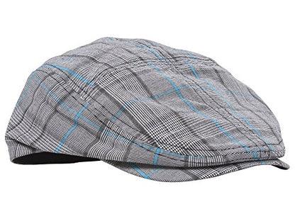 Fashion Plaid Ivy Cap - color: Blue, size: Small