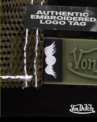 Von Dutch Unisex Trucker Hat, Colorblock, Mesh Back, Curved Bill, Snapback - color: Enigma Stone