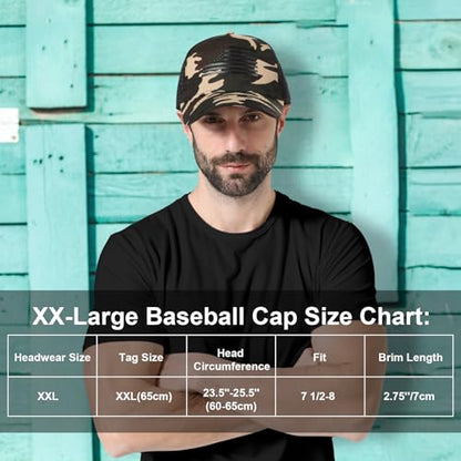 Oversize XXL American Flag Trucker Hat - color: Camouflage/Black, size: XX-Large