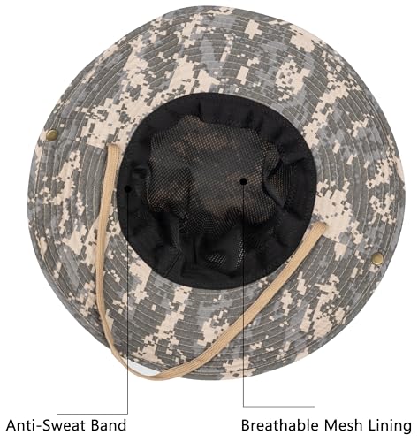 Camouflage-Sun Hat for Men-Women-Breathable-Boonie Hats-Fishing Bucket Cap