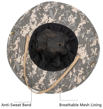 Camouflage-Sun Hat for Men-Women-Breathable-Boonie Hats-Fishing Bucket Cap