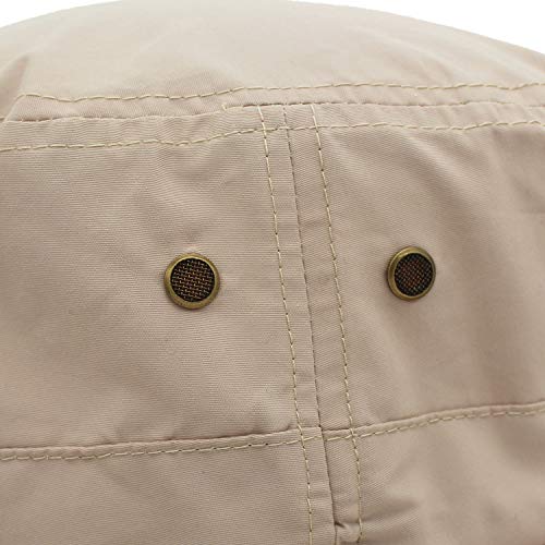 Women Lightweight Safari Sun Hat Quick Dry Fishing Hat with Strap Cool - color: Khaki