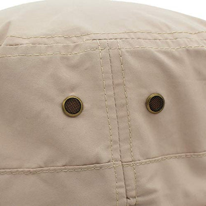 Women Lightweight Safari Sun Hat Quick Dry Fishing Hat with Strap Cool - color: Khaki
