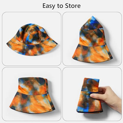 UPF 50+ Reversible Sun Hat - color: Navy/Colorful Red and Blue, size: Large