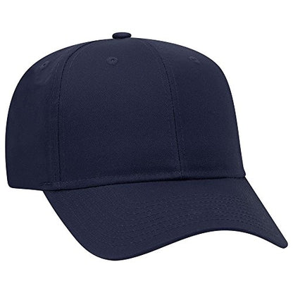 OTTO 6 Panel Pro Style Cotton Blend Twill Cap - color: Navy