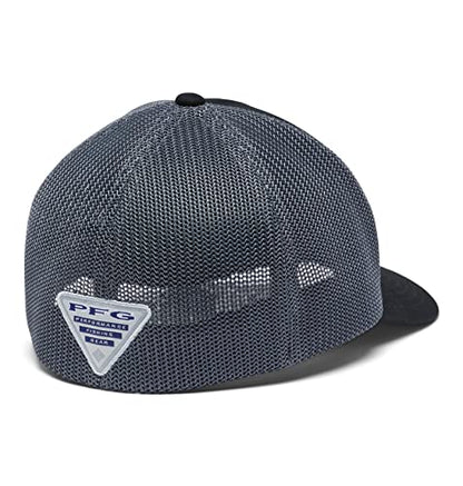 Columbia Unisex Adult PFG Logo Mesh Ball Cap - color: Black/Graphite, size: XX-Large