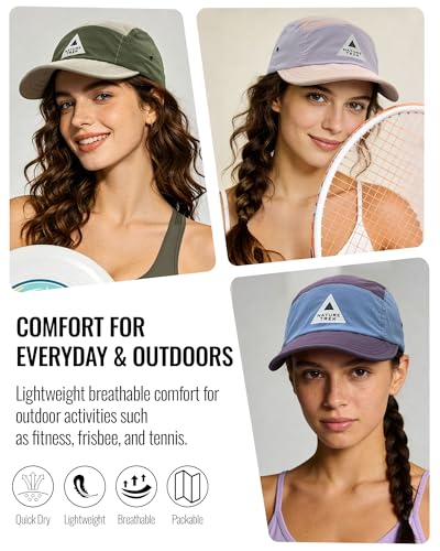 CLAPE Short Brim 5 Panel Running Hat, Lightweight Quick Dry Cap - color: Bs265p07-black