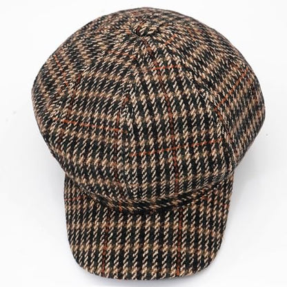 Newsboy Caps for Women Classic Beret Hats Autumn Winter Cap - color: B-black