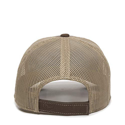 Outdoor Cap Unisex-Adult Outdoor Cap Structured Mesh Back Trucker Cap - color: Brown/Tan