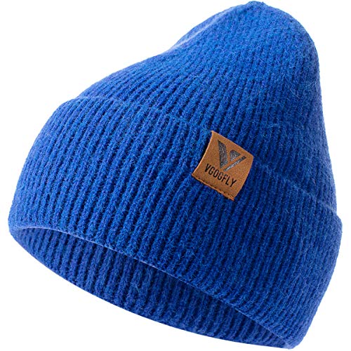 Vgogfly Slouchy Beanie Hats for Women Winter Knitted Caps Soft Warm Ski Hat Unisex - color: Dark Blue