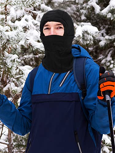 Geyoga Winter Fleece Balaclava Hat for Men Women - color: Grey, Black