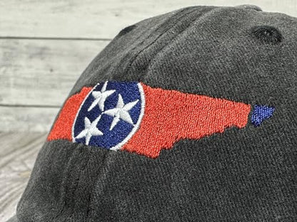 America State City Flag Hats - color: Tennesse Flag (Washed Black)