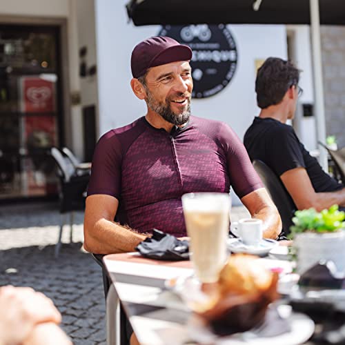 GripGrab Summer Cycling Cap - UV Protection Under-Helmet Bicycle Visor Hat - color: Dark Red, size: Small-Medium
